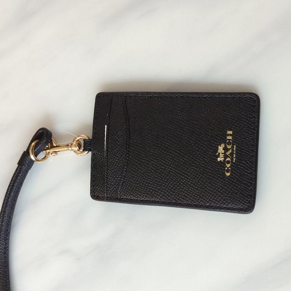 Coach lanyard - ID badge black & gold